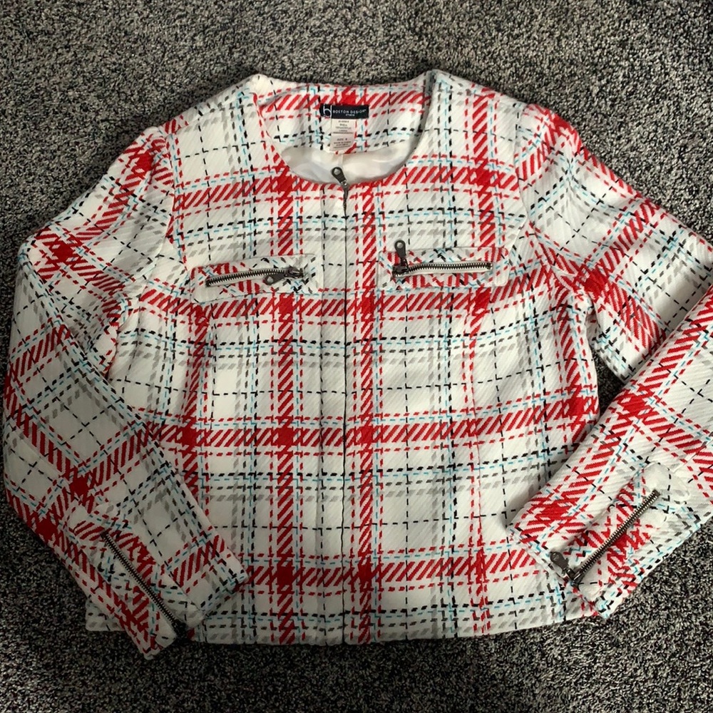 Boston Design Studio Women’s Plaid Blazer